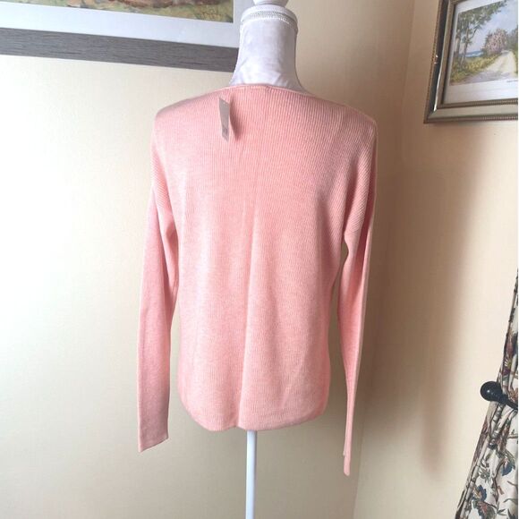 NWT GAP Womens Pink Pull Over Knit Sweater Oversize Cozy Preppy Classic Coastal - Picture 7 of 16